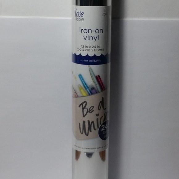 4 Iron on Vinyl Silver Metallic - Picture 2 of 7